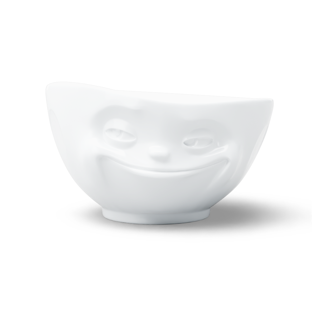 Bowl Grinning in white, 500 ml