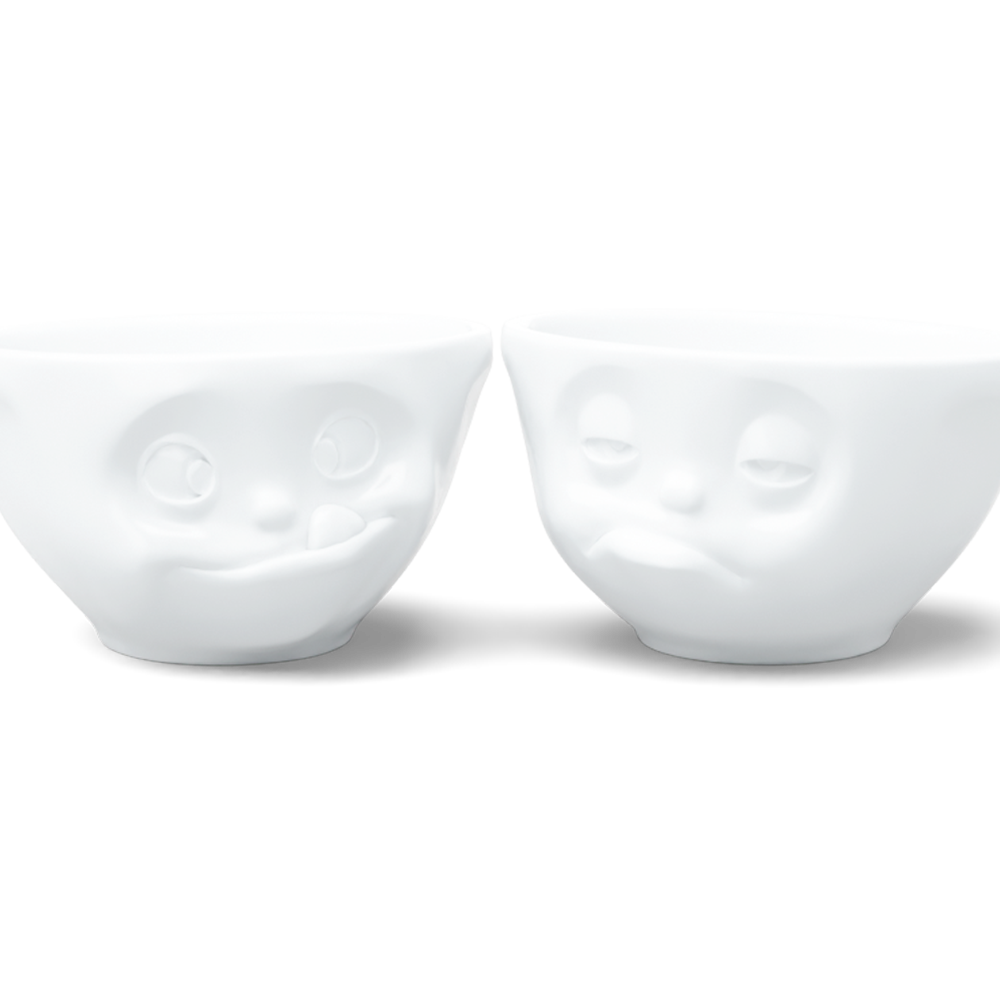 Mittleres Schälchen Set Nr. 3 Lecker & Verpennt in weiß, 200 ml
