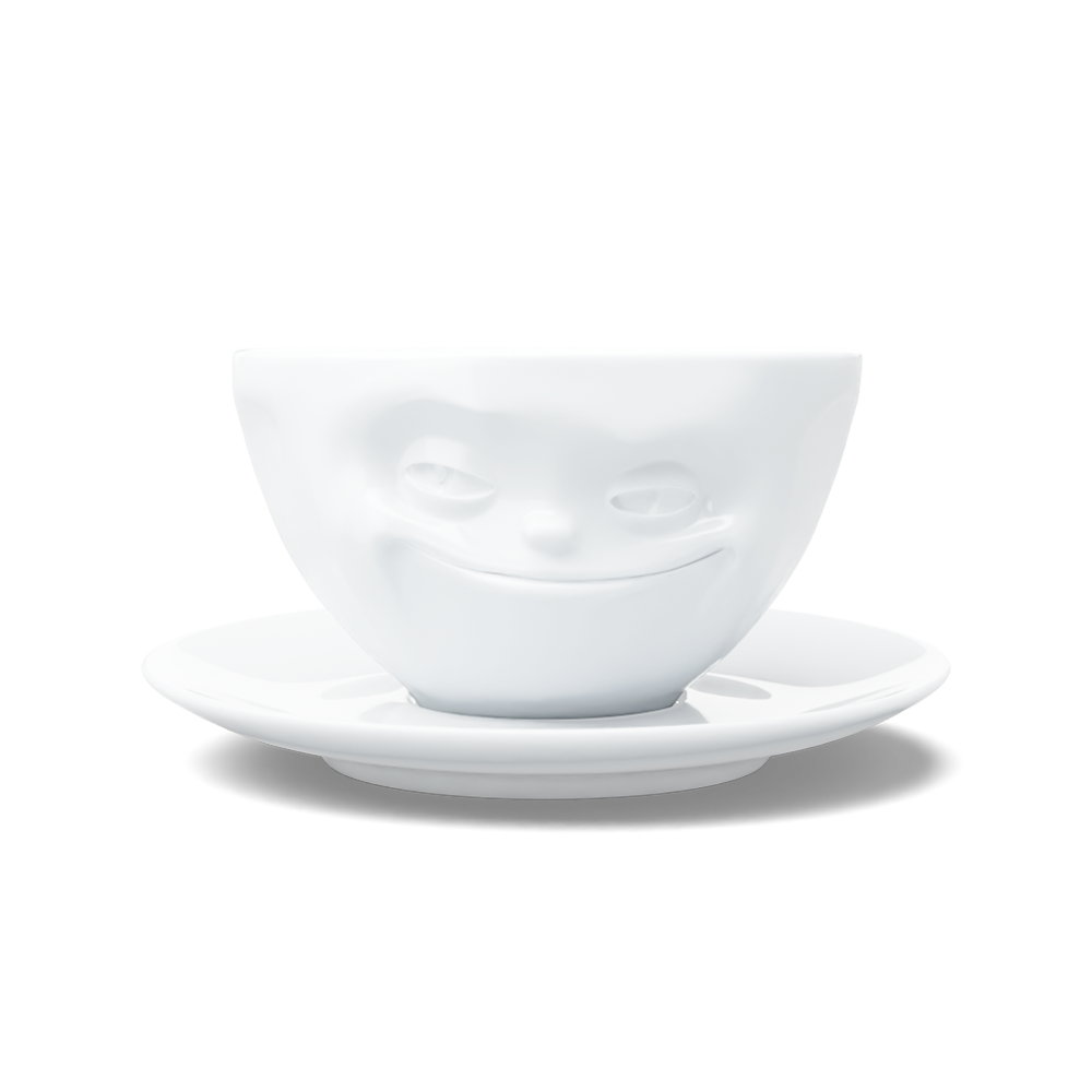 Coffee Cup Grinning white, 200 ml