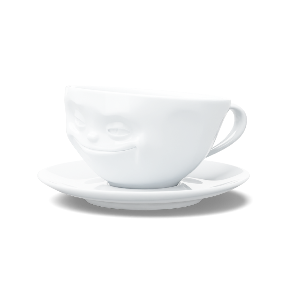 Coffee Cup Grinning white, 200 ml