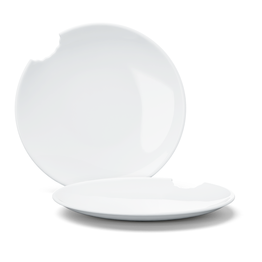 Dessert Plates with bite 2-piece Set (20 cm)