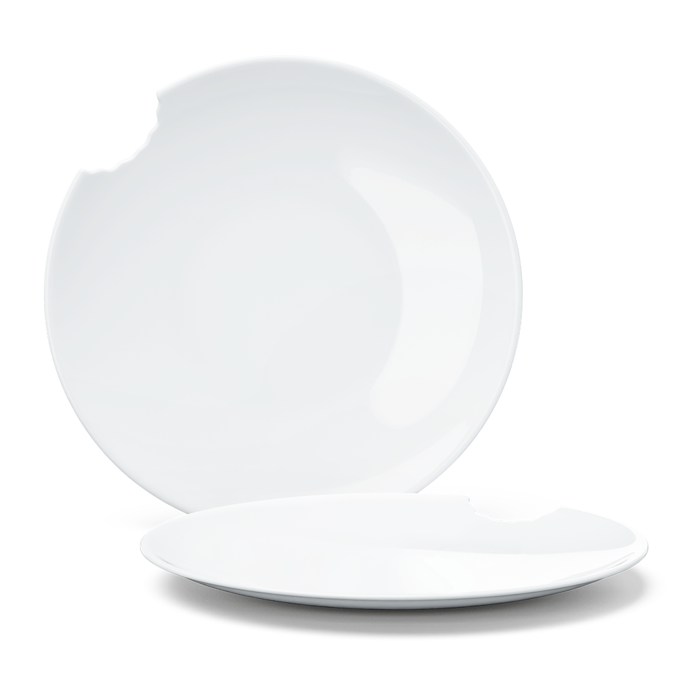 Dining Plates with bite, 2-piece Set (28 cm)