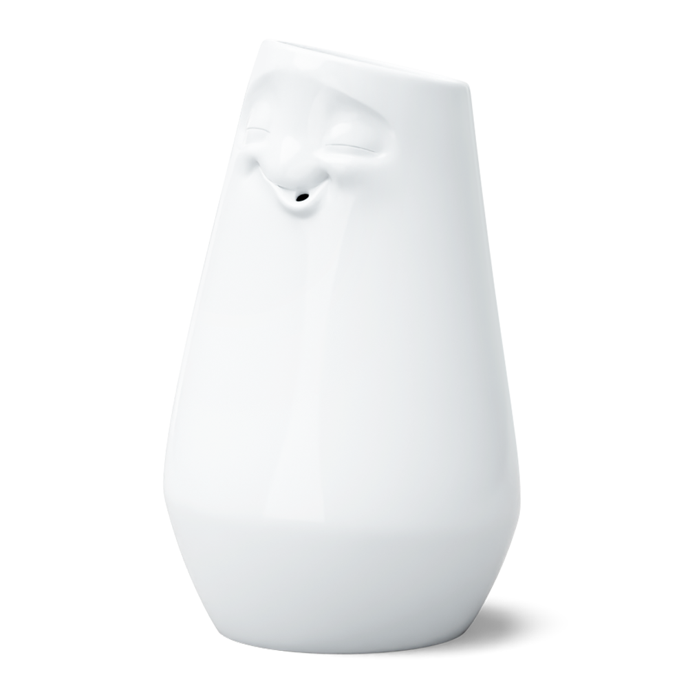 Tall vase Laid-back in white