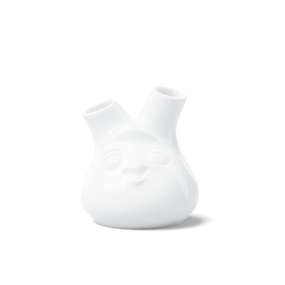 Vase klein Kess (2 Öffnungen), weiß