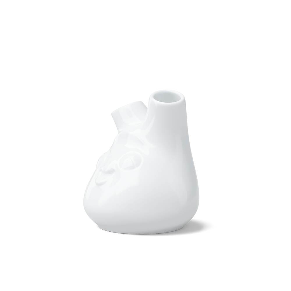 Vase klein Kess (2 Öffnungen), weiß