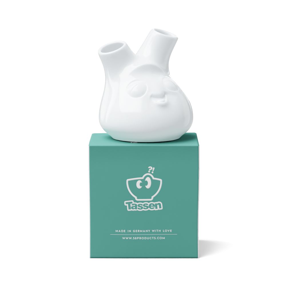 Vase klein Kess (2 Öffnungen), weiß