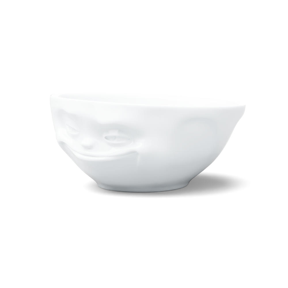 Schale Grinsend weiß, 350 ml