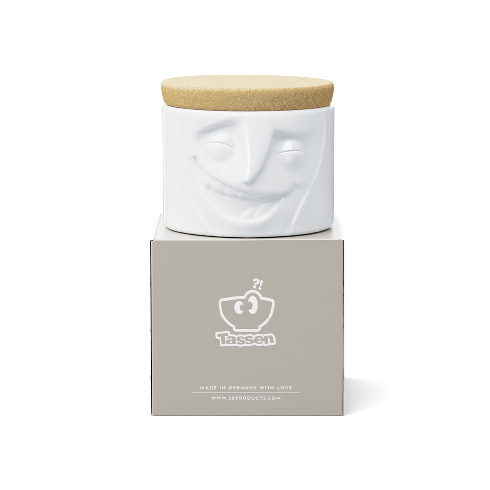 Storage Jar Cheerful in white, 900 ml