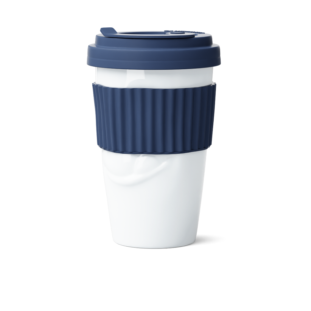To Go Becher Lecker - Marineblau