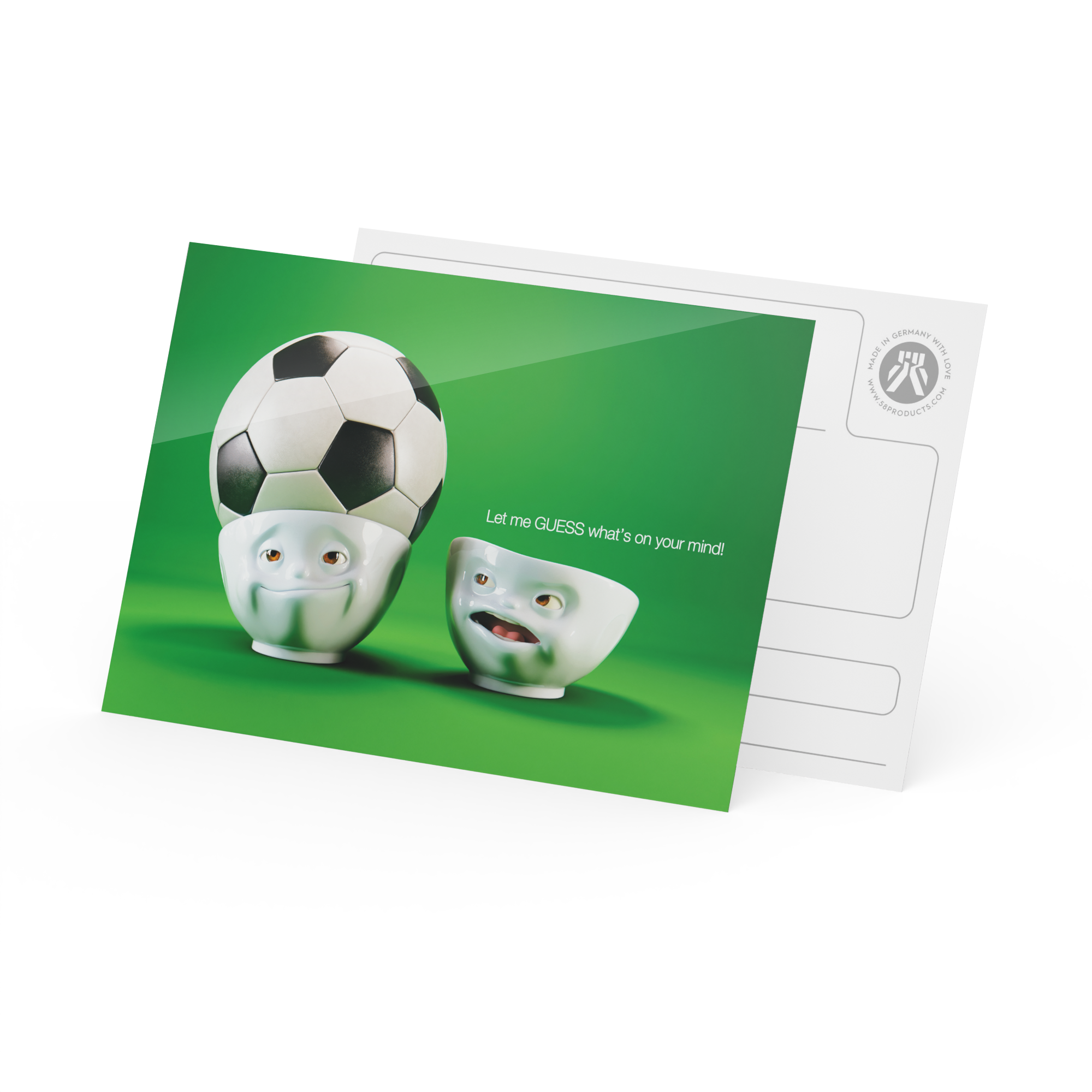Postkarte - Soccer head