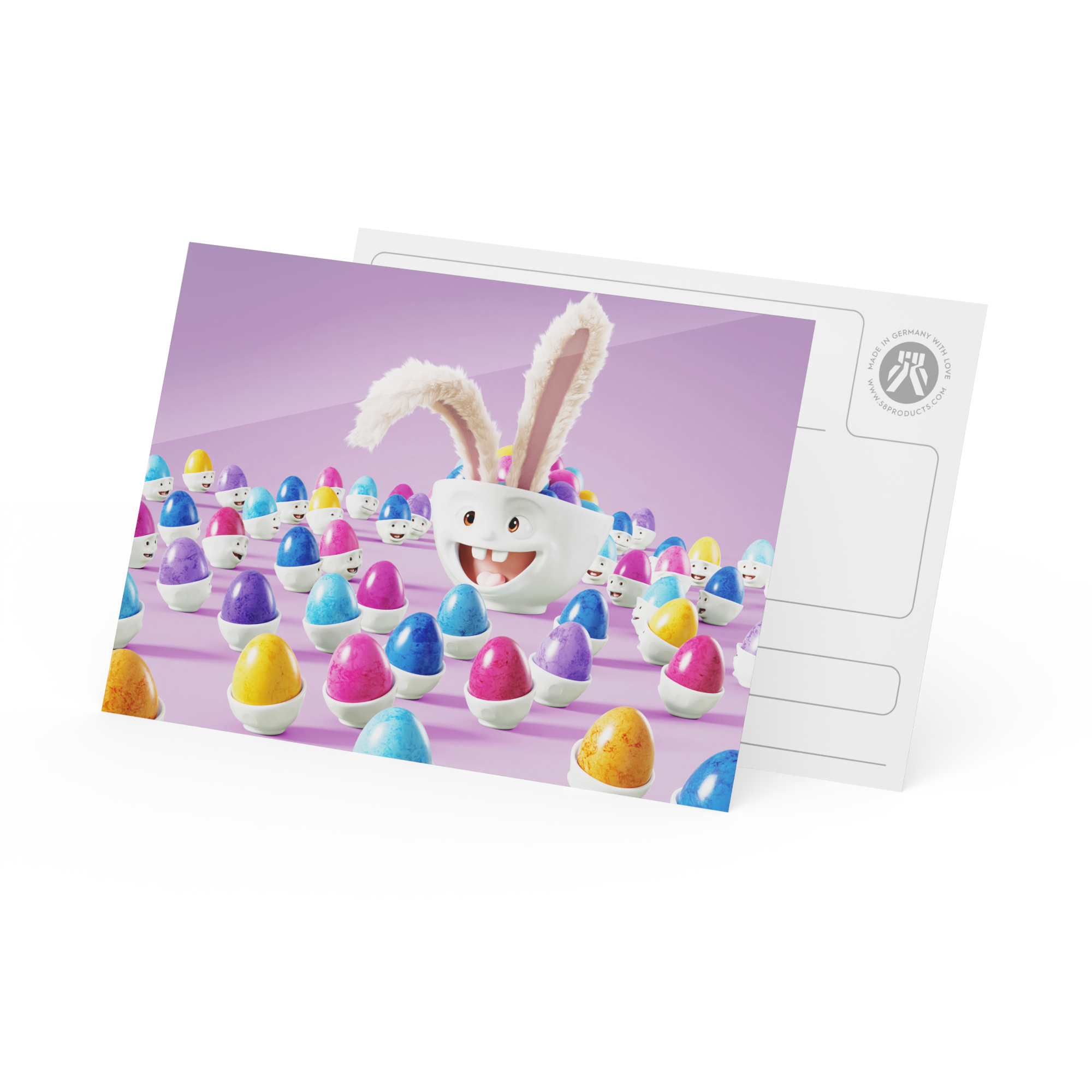 Postkarte - Happy Osterhasi