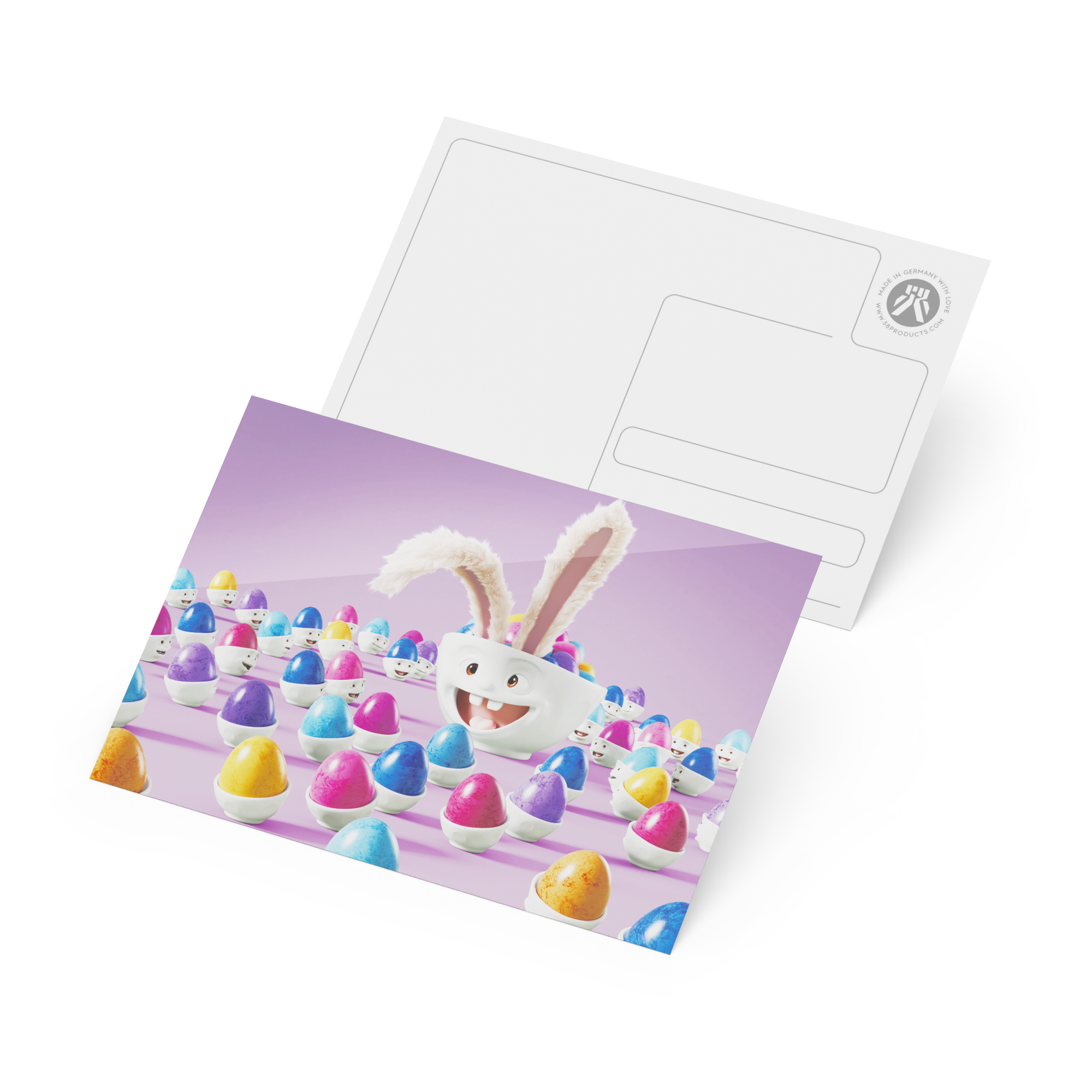 Postkarte - Happy Osterhasi