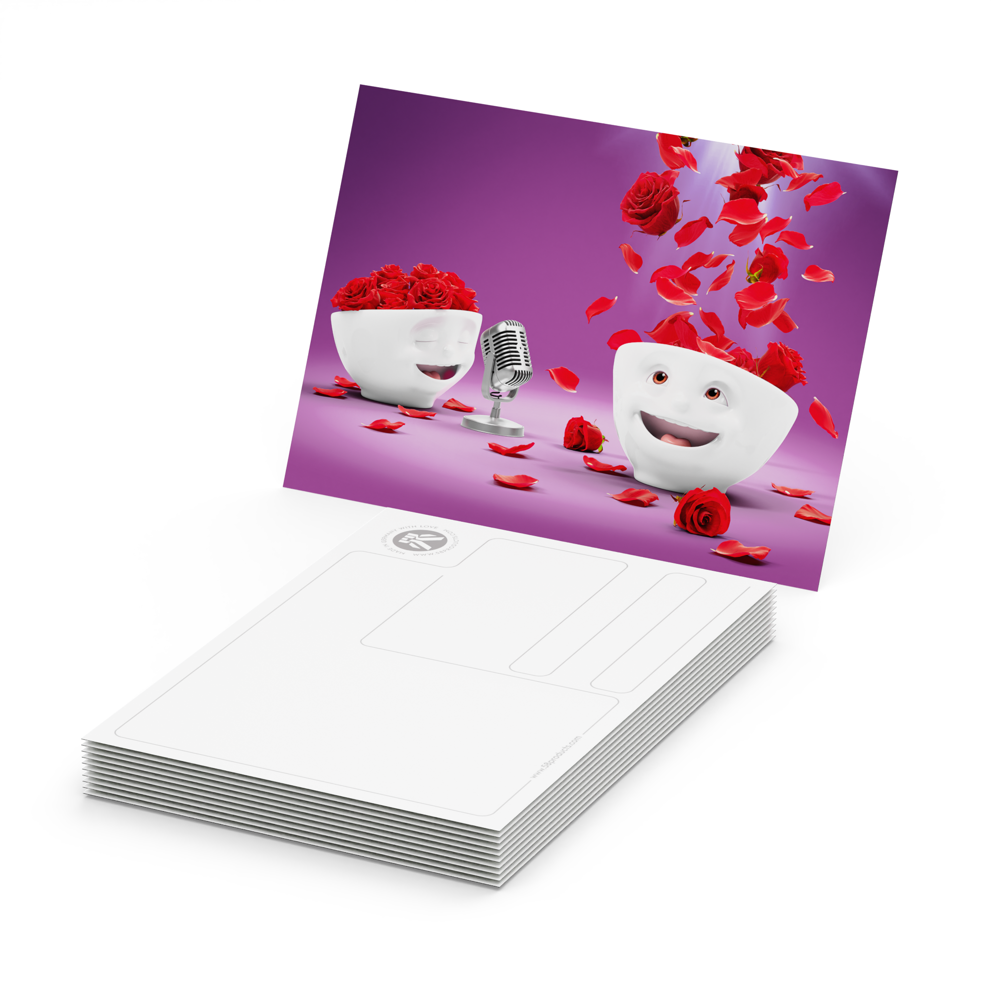 Postkarte - Rosenregen