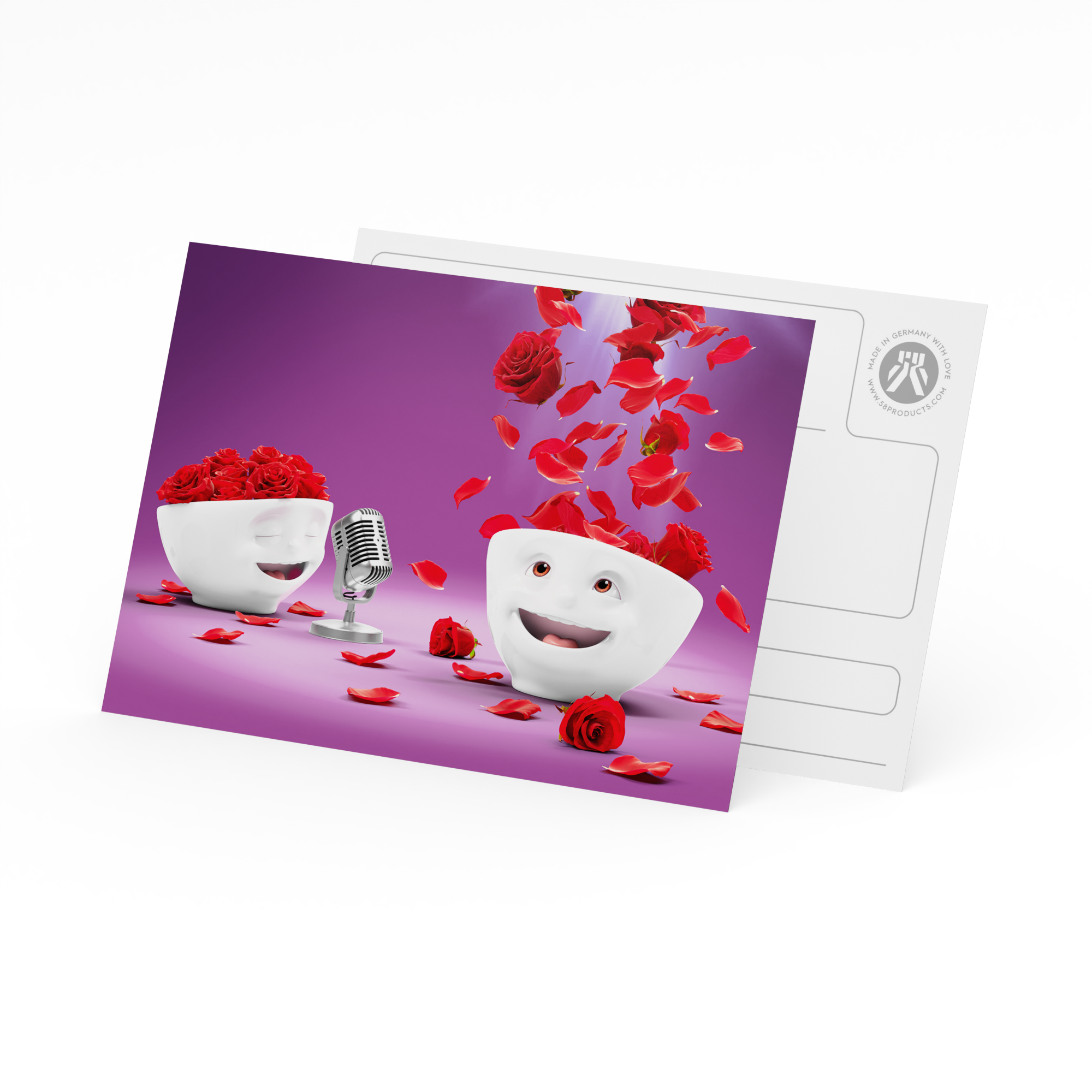 Postkarte - Rosenregen