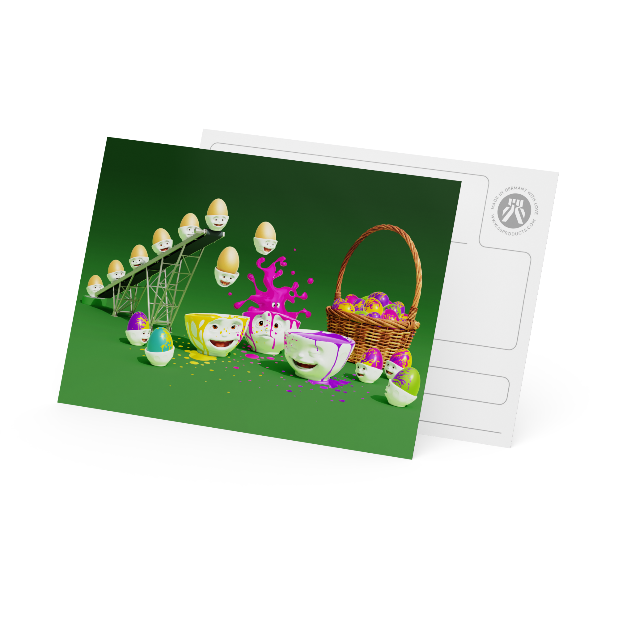 Postkarte - Osterei Sprung