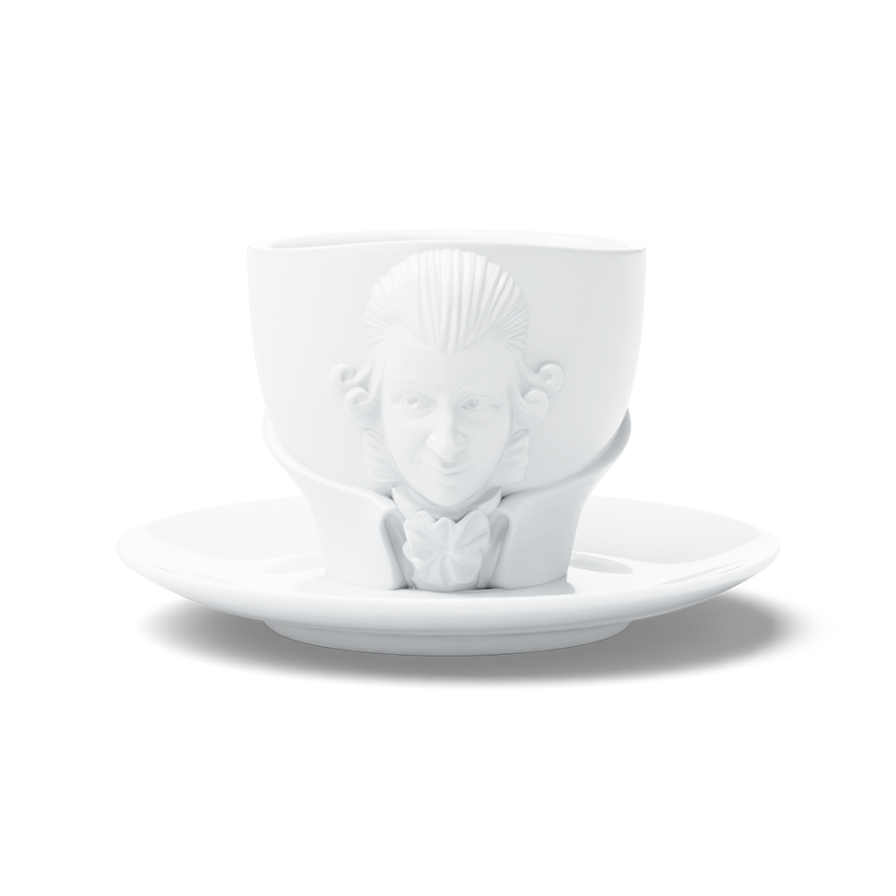 TALENT cup "Wolfgang Amadeus Mozart" in white, 260 ml - better price!