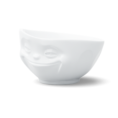Schale Grinsend in weiß, 500 ml