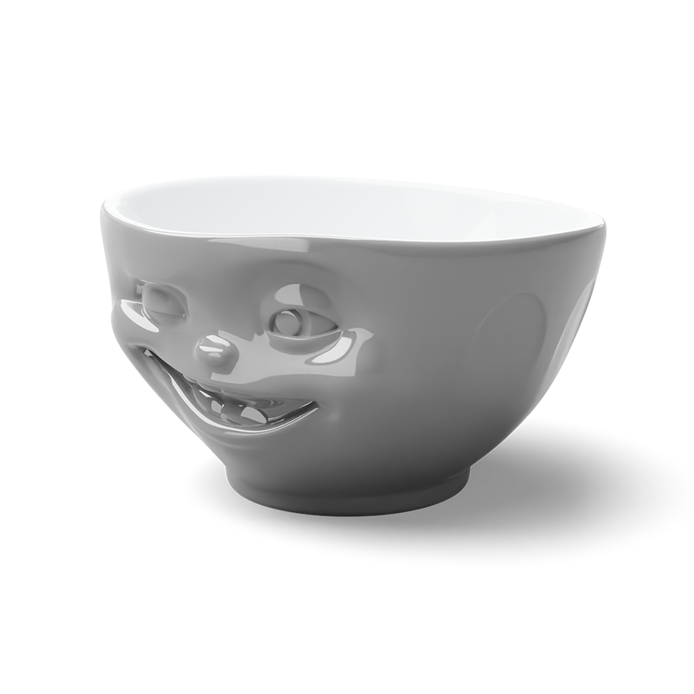 Schale Zwinkernd in Grau, 500 ml
