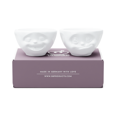 Kleine Schälchen Set Nr. 3 Lachend & Lecker in weiß, 100 ml