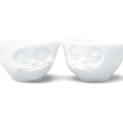 Mittleres Schälchen Set Nr. 3 Lecker & Verpennt in weiß, 200 ml
