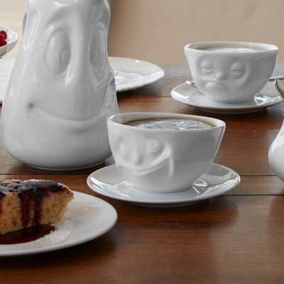 Kaffeetasse Glücklich weiß, 200 ml