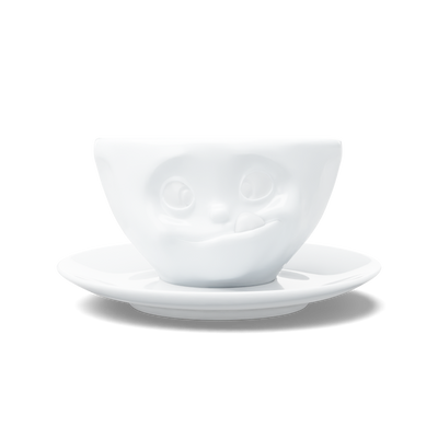 Kaffeetasse Lecker weiß, 200 ml