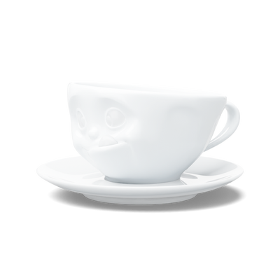 Kaffeetasse Lecker weiß, 200 ml