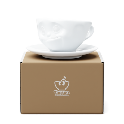 Kaffeetasse Lecker weiß, 200 ml
