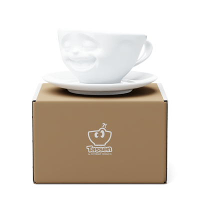Kaffeetasse Lachend weiß, 200 ml