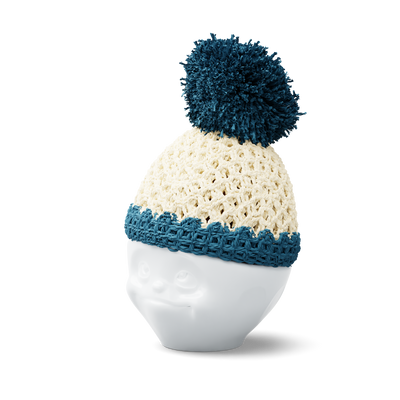 Egg cup hat ivory/petrol