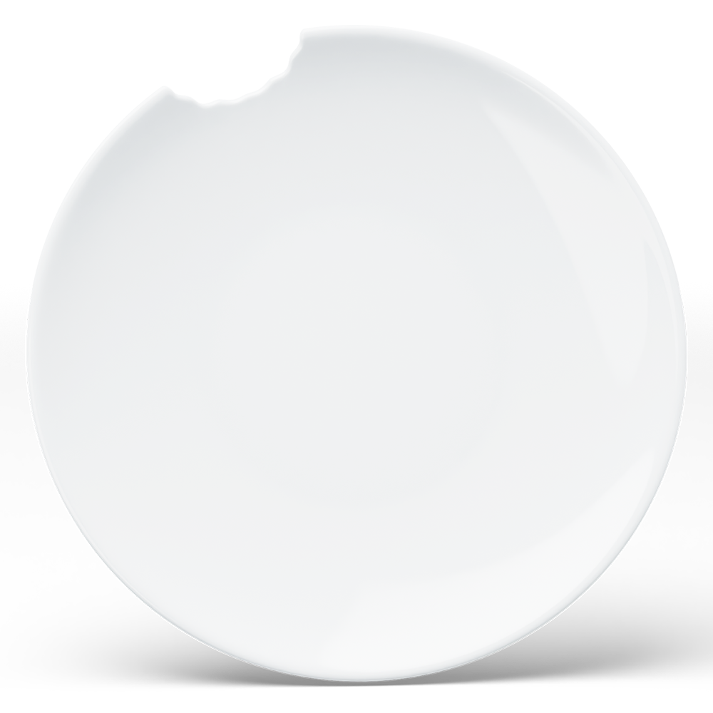 Dining Plates with bite, 2-piece Set  (28 cm)