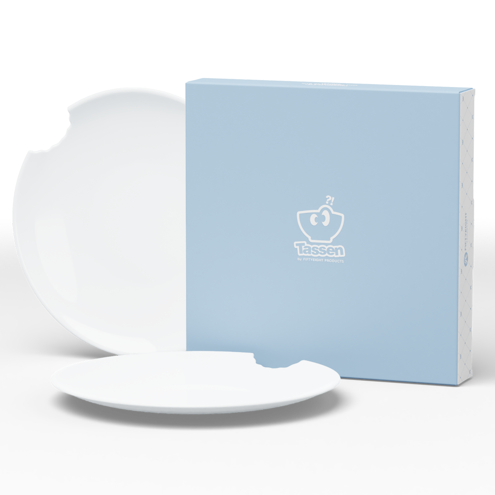 Dining Plates with bite, 2-piece Set  (28 cm)