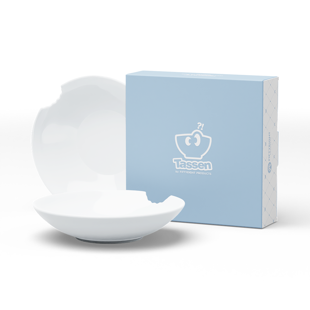 Kleiner tiefer Teller mit Biss - 2er Set (18 cm)