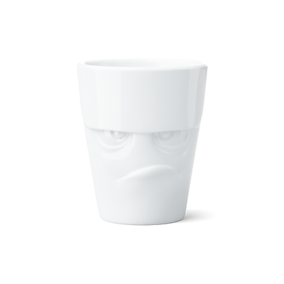 Henkelbecher Grummelig in weiß, 350 ml