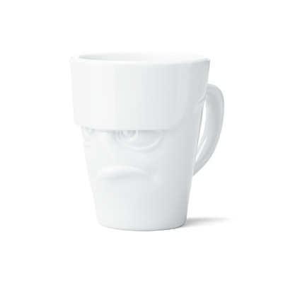 Henkelbecher Grummelig in weiß, 350 ml