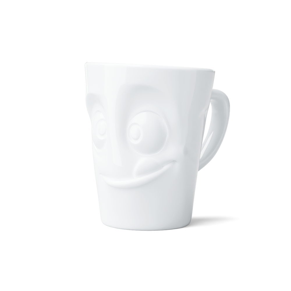 Henkelbecher Lecker in weiß, 350 ml