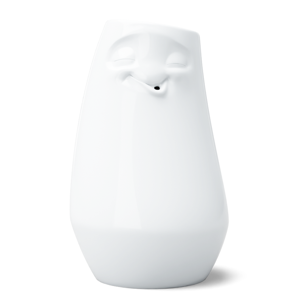 Tall vase Laid-back in white