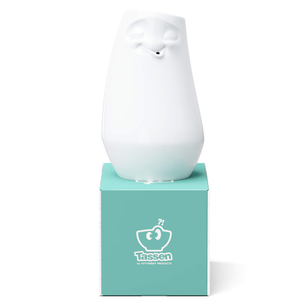 Tall vase Laid-back in white
