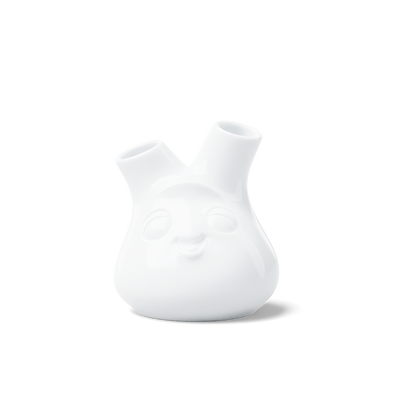 Vase klein Kess (2 Öffnungen), weiß