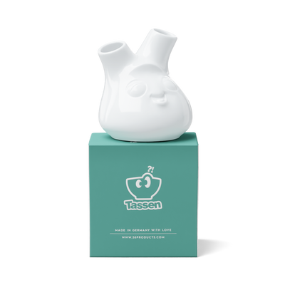 Vase klein Kess (2 Öffnungen), weiß