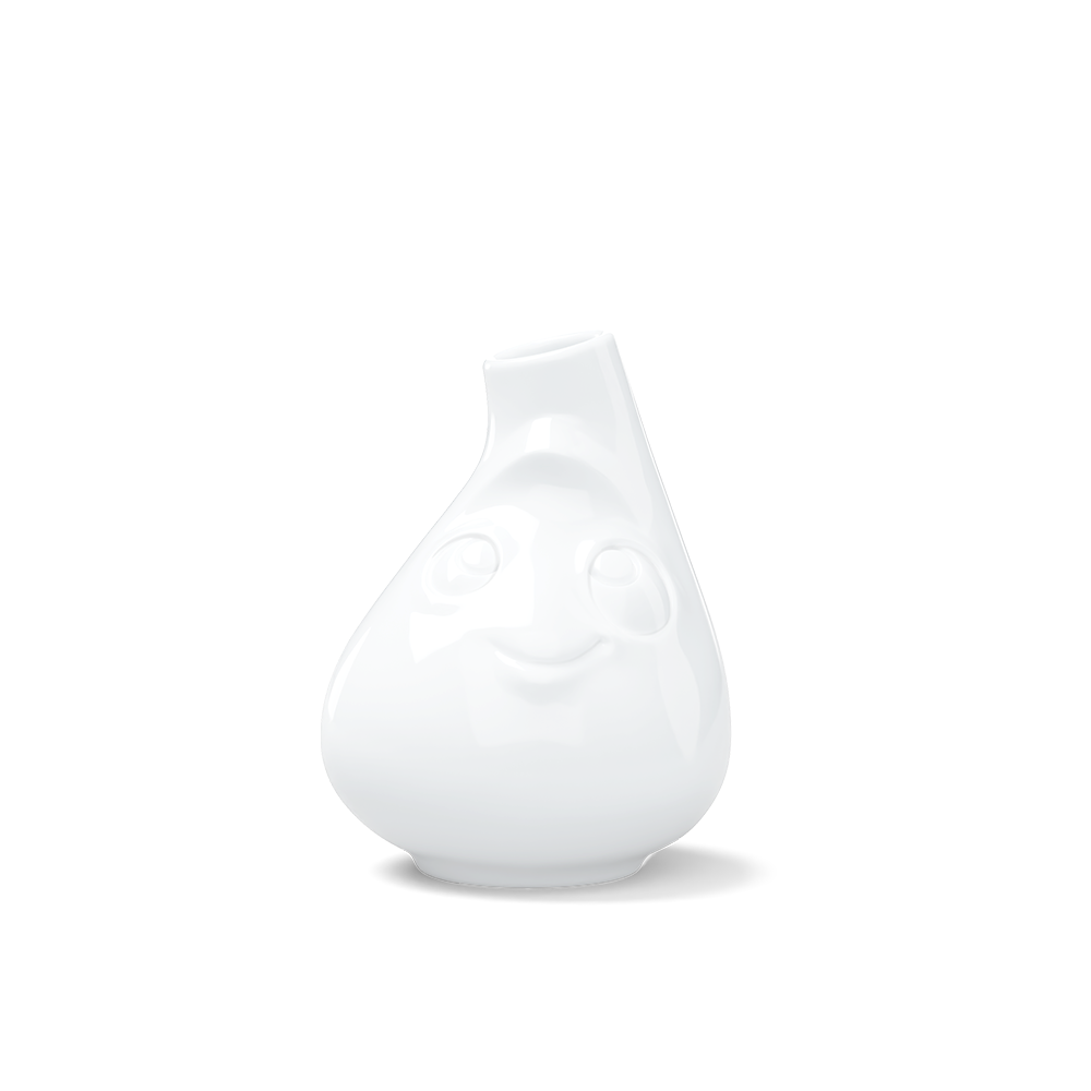 Vase klein Putzig, weiß