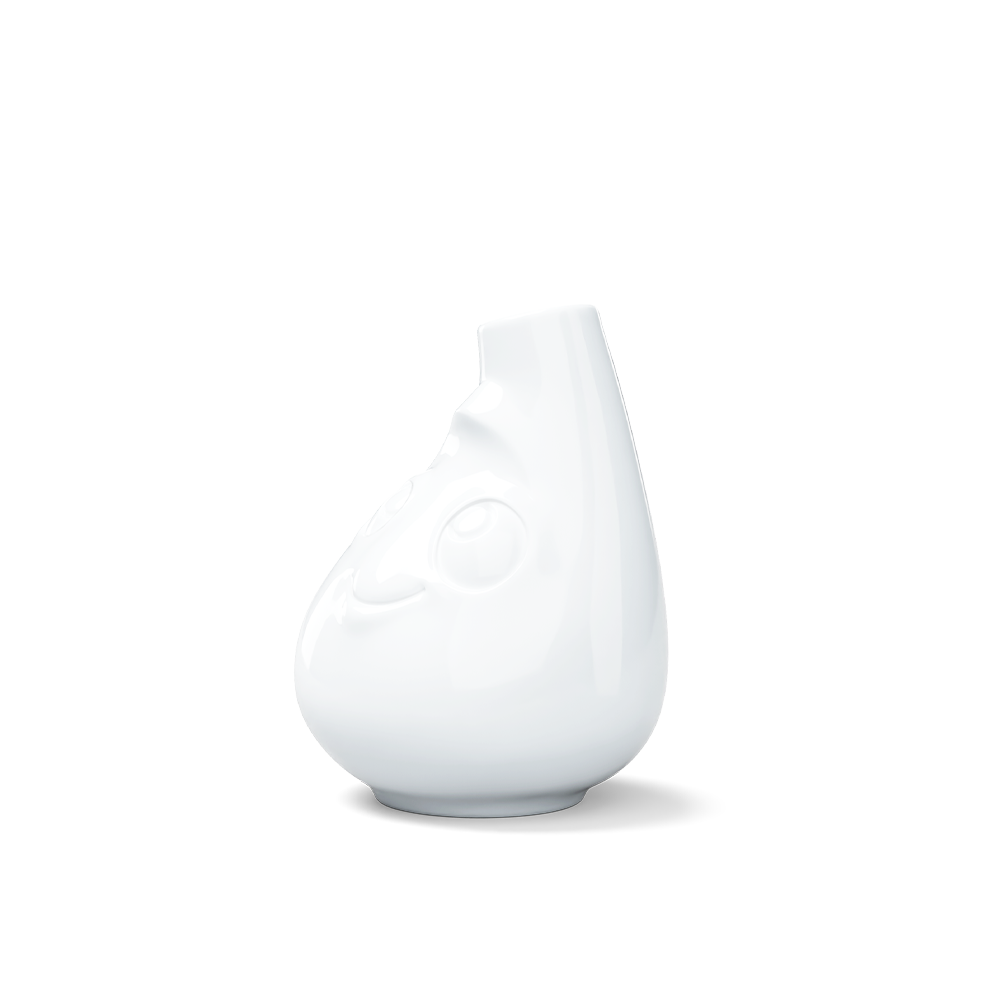 Vase klein Putzig, weiß