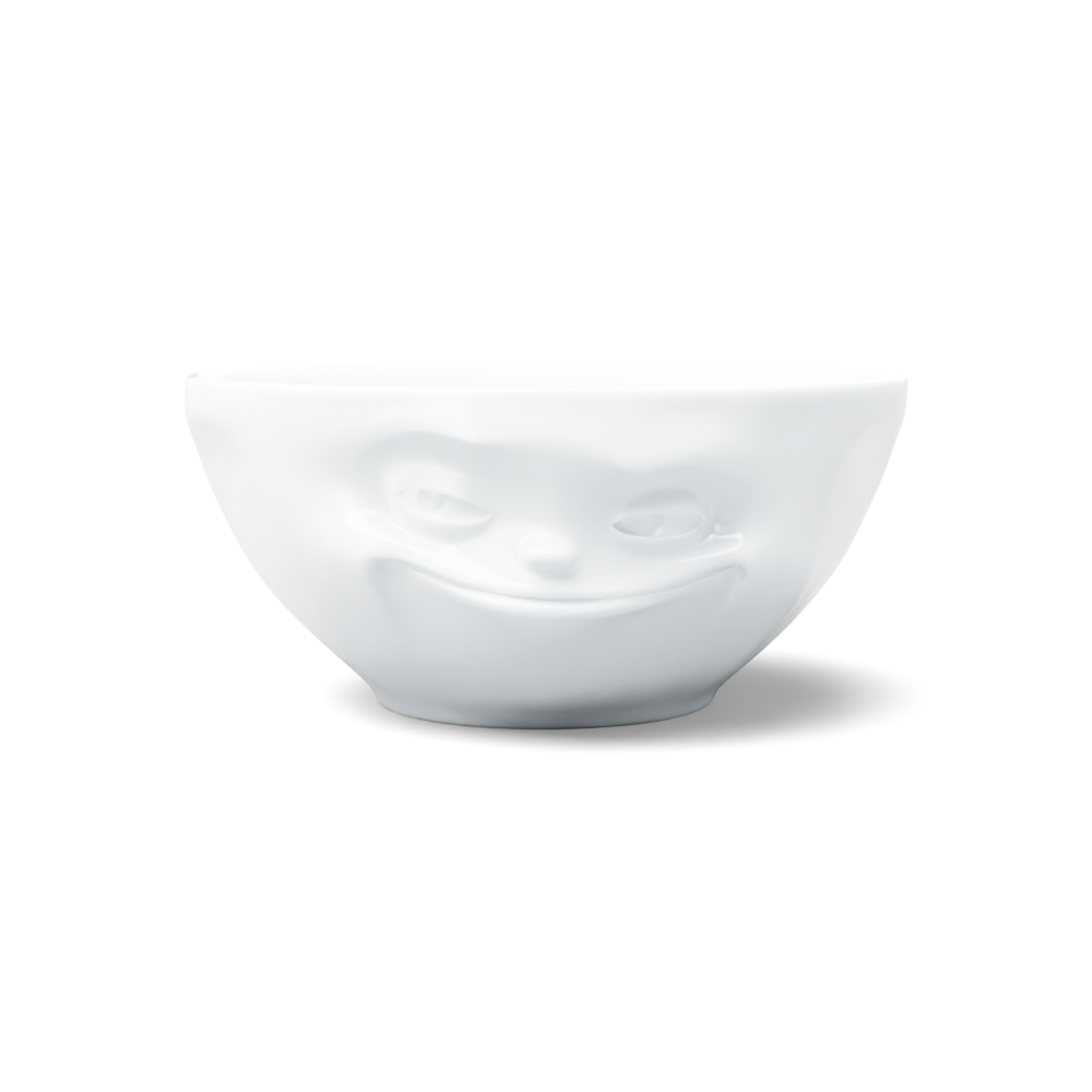 Schale Grinsend weiß, 350 ml