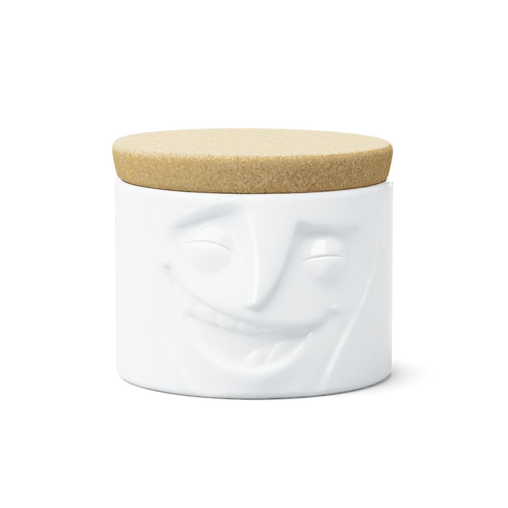 Storage Jar Cheerful in white, 900 ml