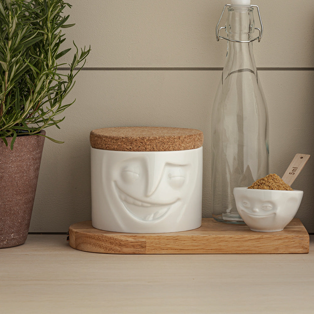 Storage Jar Cheerful in white, 900 ml