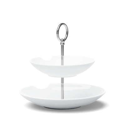 Food-Tempel - 2 Stufig, Durchmesser Teller 18 - 24 cm