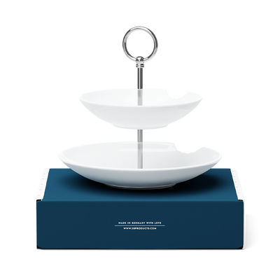 Food-Tempel - 2 Stufig, Durchmesser Teller 18 - 24 cm