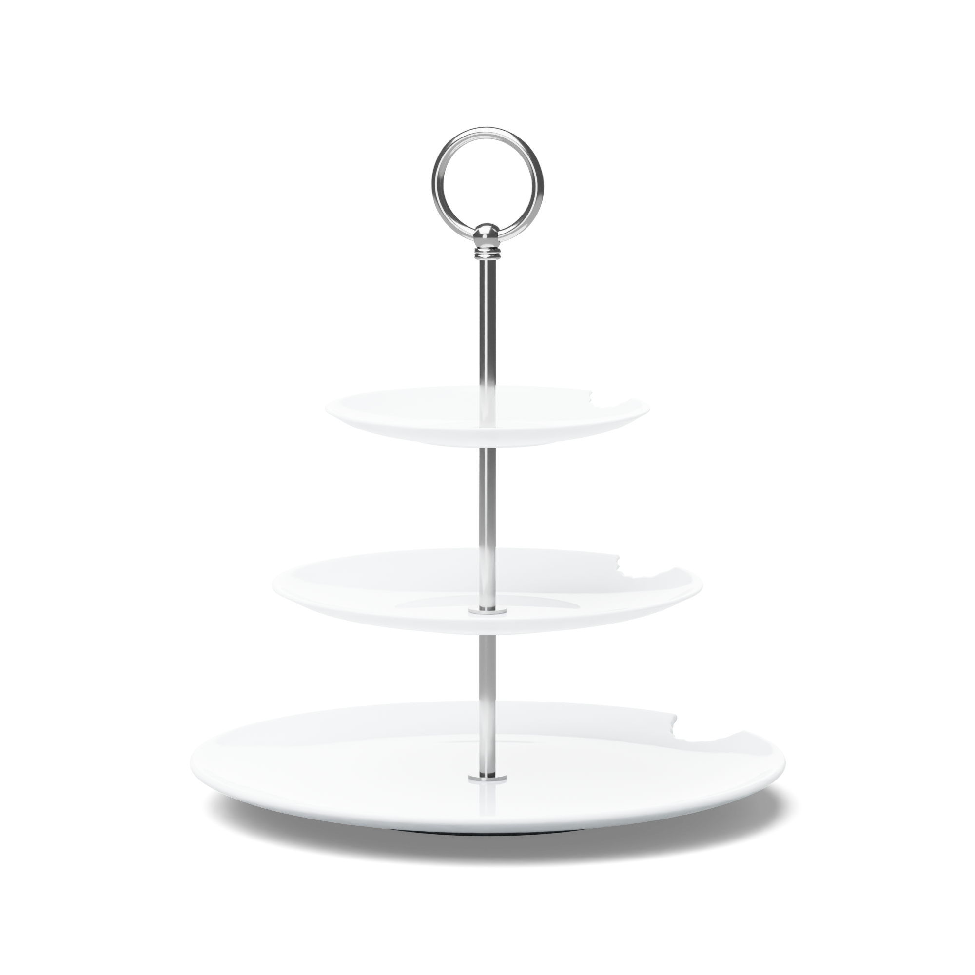 Food-Tempel - 3 Stufig, ø 15 cm, 20 cm, 28 cm, Teller mit Biss