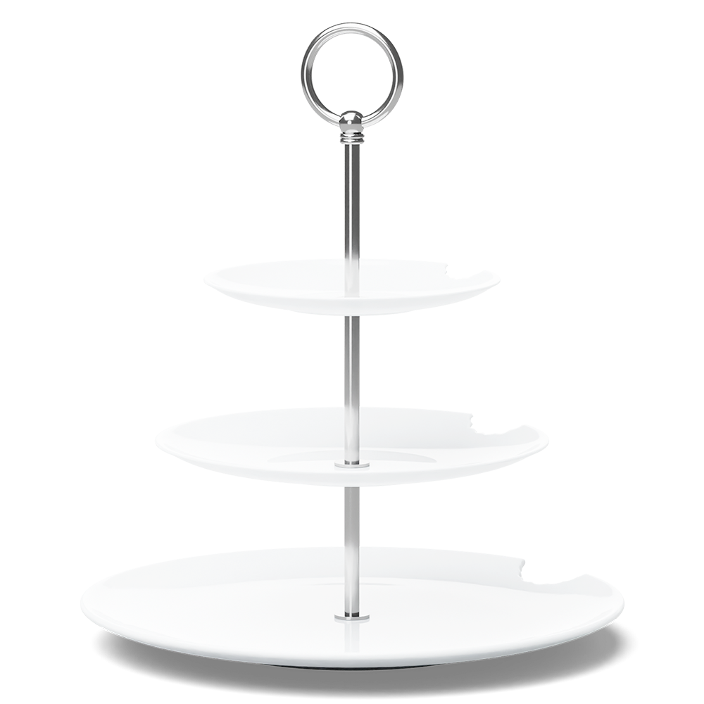 Food-Tempel - 3 Stufig, ø 15 cm, 20 cm, 28 cm, Teller mit Biss