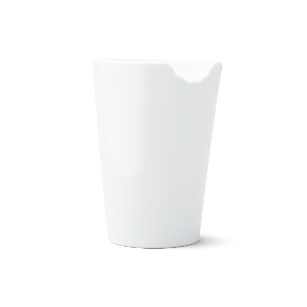 Becher mit Biss in weiß, 400 ml